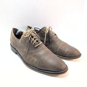 Joseph Abboud Derby Cap Toe Suede Leather Oxford Shoes Men's Size 10.5